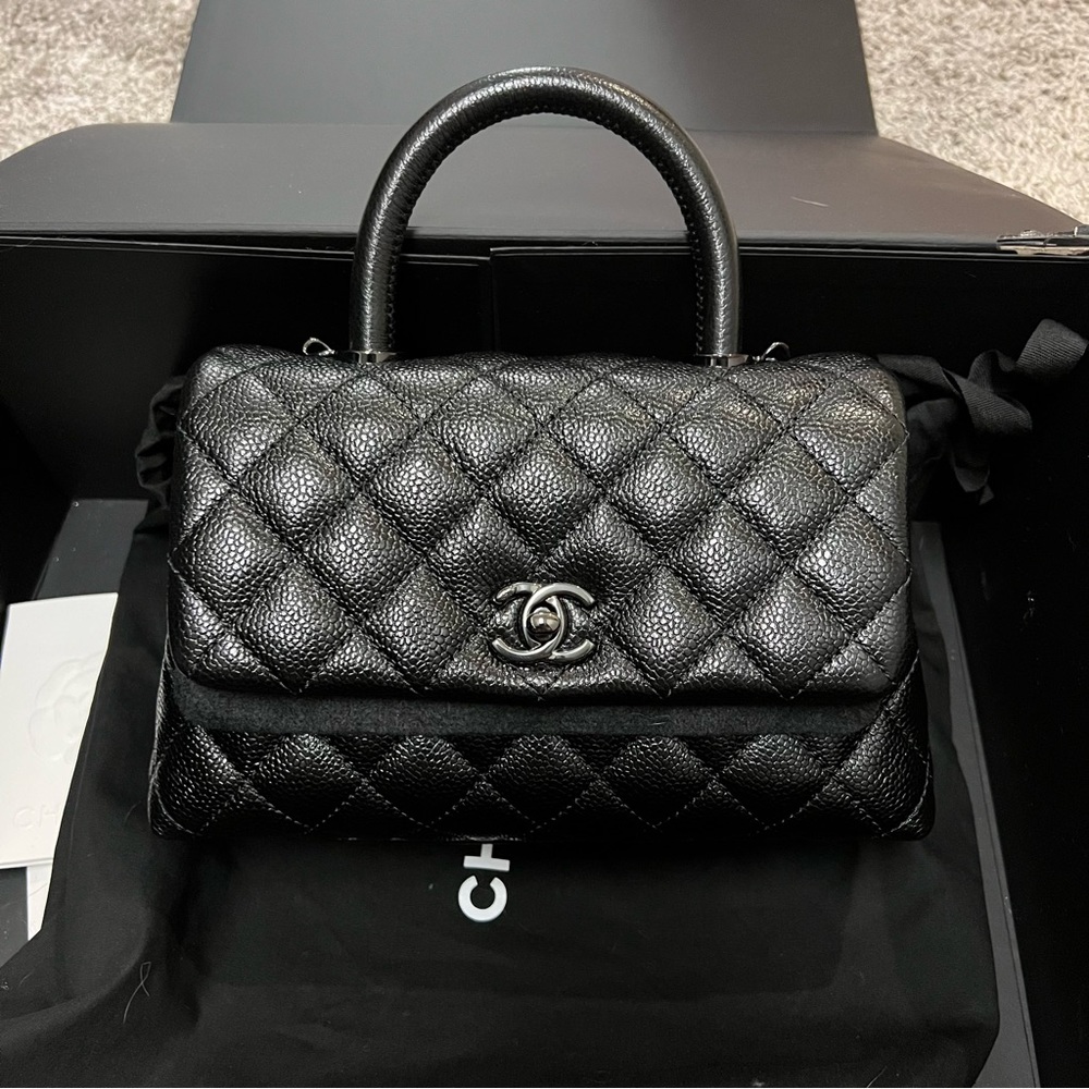 Chanel SO Black coco top handle